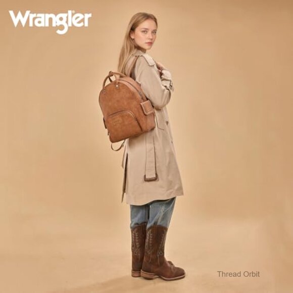 Top-Handle Backpack Purse, Adjustable Strap, 7 Pockets, Faux Leather main image 5